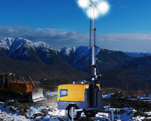 Atlas Copco metal halide portable light tower