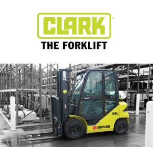 Clark the Forklift logo and S 25 L forklift