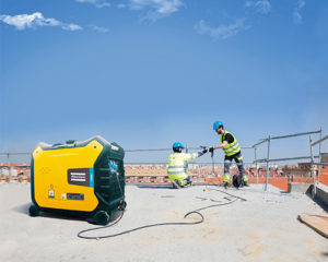 Atlas Copco Portable Generator on construction site