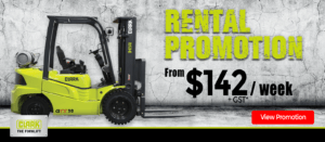 Clark the Forklift Rental Promotional Banner