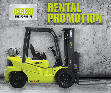 Clark the Forklift Rental Promotional Banner
