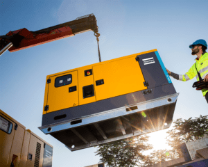 Atlas Copco QES40 Generator lifted by crane