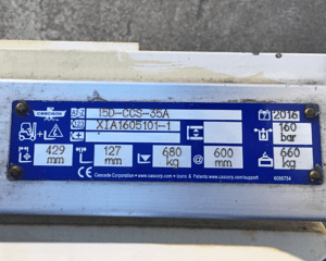 Cascade D Series Carton Clamp identity stamp